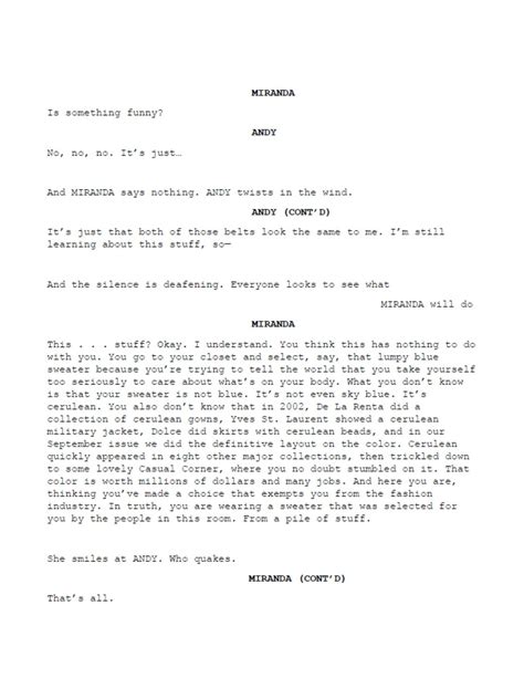 miranda priestly script.